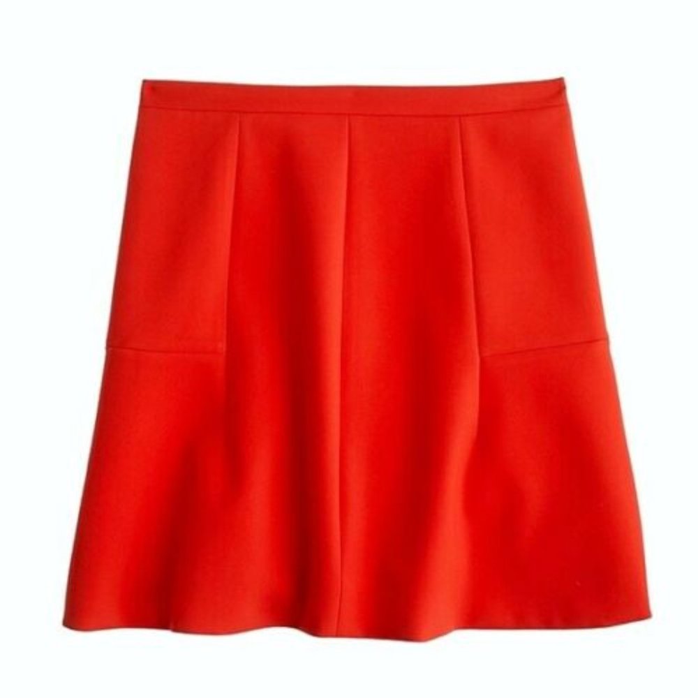 J Crew A-line Fluted Mini Skirt, Size 8